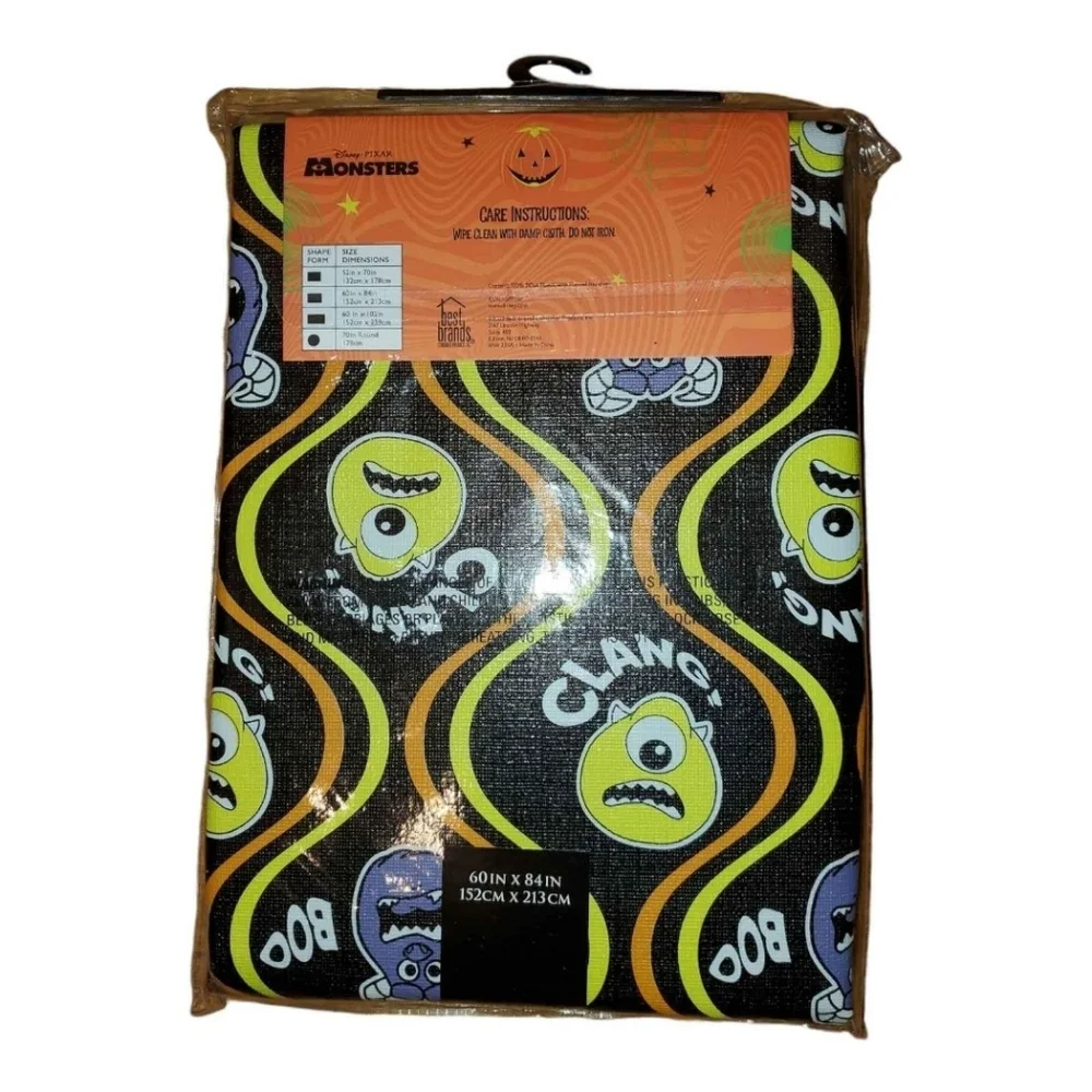 New‎ Halloween Disney Monsters Inc Peva Flannel Back Tablecloth 60